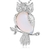 collier chouette quartz rose
