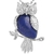 collier chouette lapis lazuli