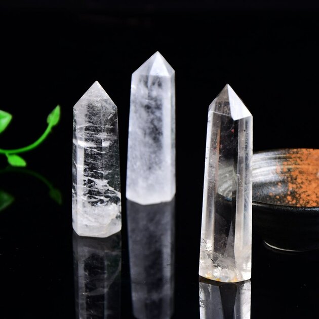 Colonne En Cristal De Quartz Rose Hexagonale - 10 Cm, Baguette De Guérison