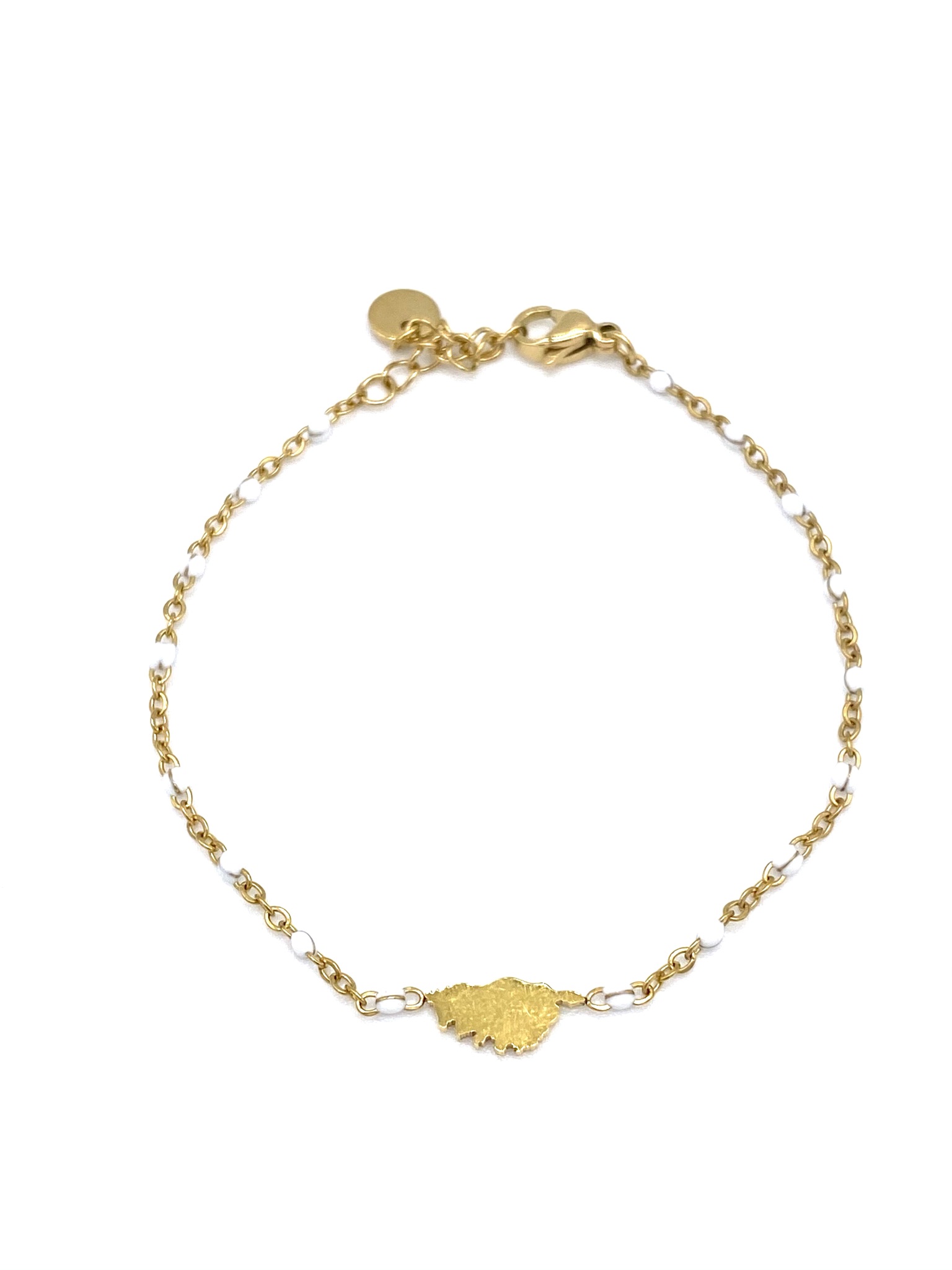Bracelet perles avec Corse - Doré
