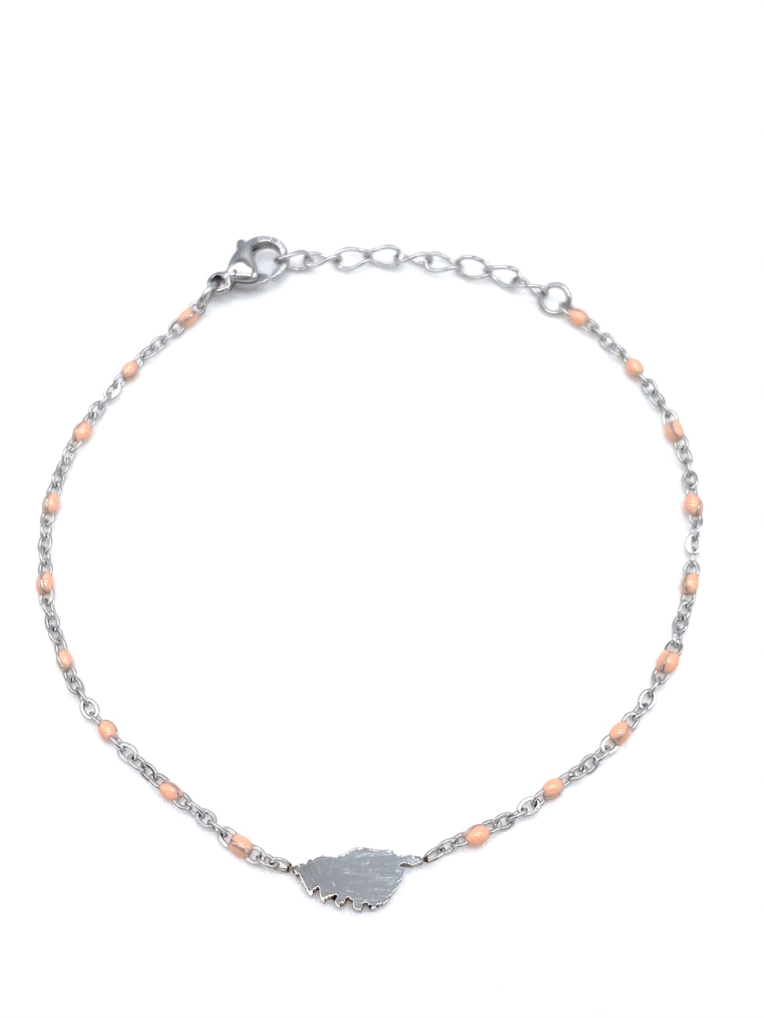 Bracelet perles avec Corse - Argenté