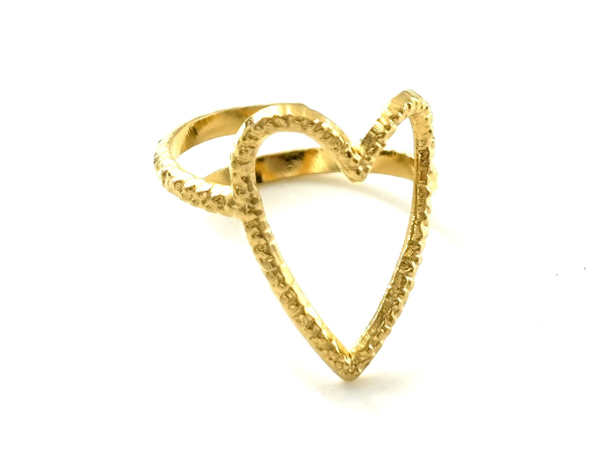 Bague acier inoxydable coeur