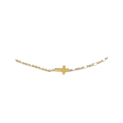 collier-perles-blanc-croix-doré