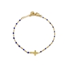 bracelet-perles-croix-bleumarine-doré-2