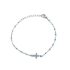 bracelet-perles-croix-turquoise