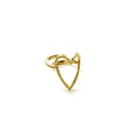 Bague acier inoxydabkle coeur1