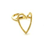 Bague acier inoxydable coeur