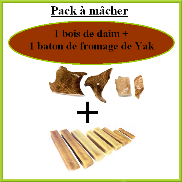 Pack : 1 bois de daim + 1 fromage de Yak
