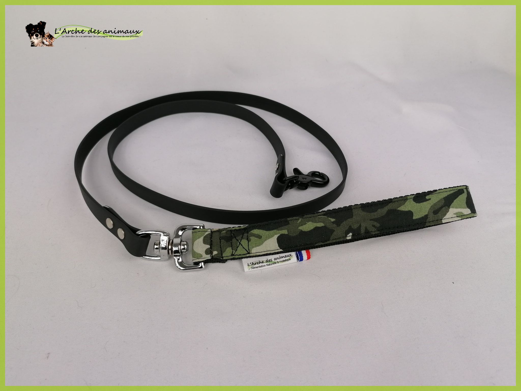 laisse camouflage vert