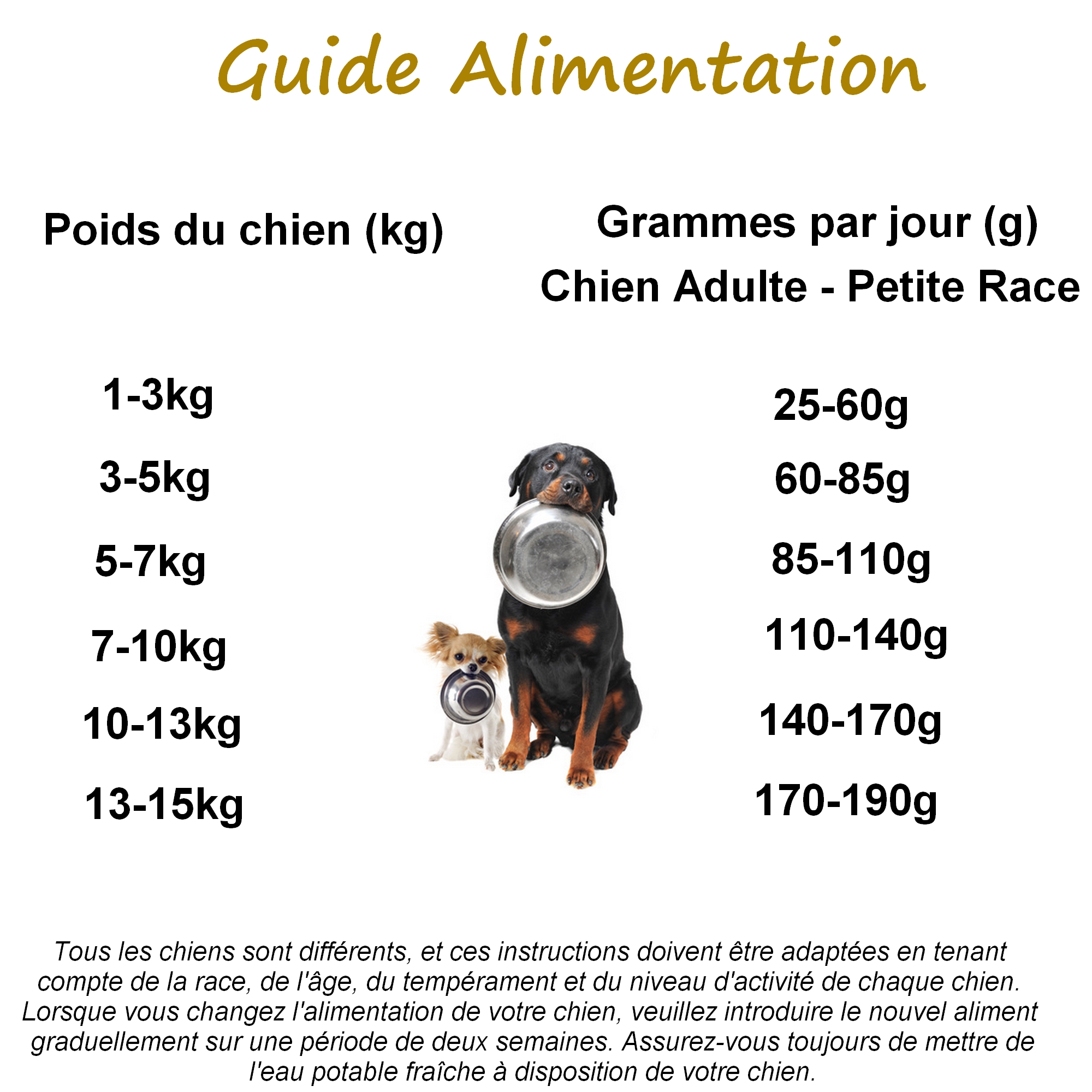 Guide alimentation Saumon petite race