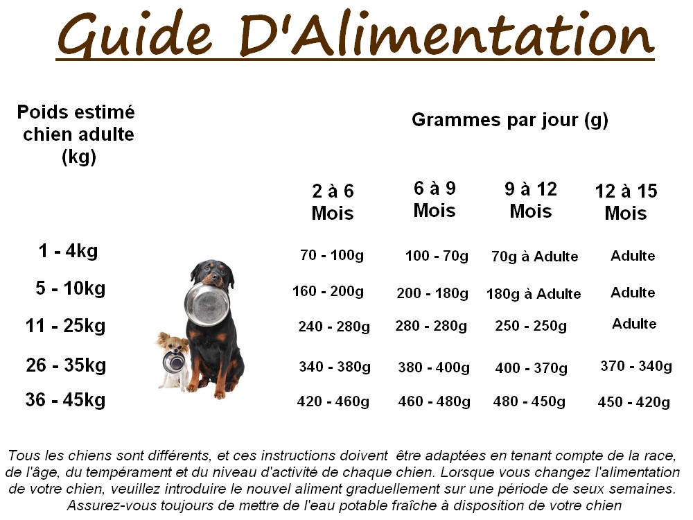 guide croquette chiot poulet