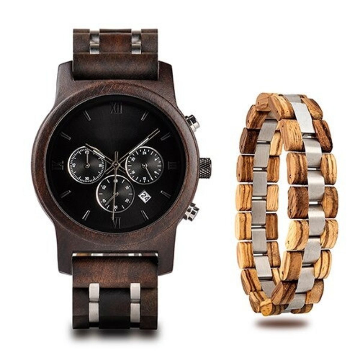 Coffret montre en bois sorbier et son bracelet (6)