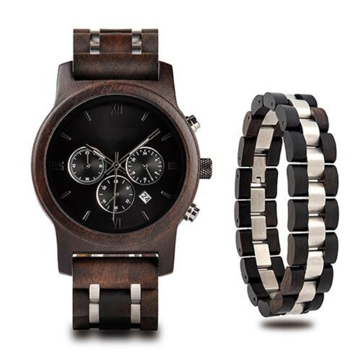 Coffret montre en bois sorbier et son bracelet (8)