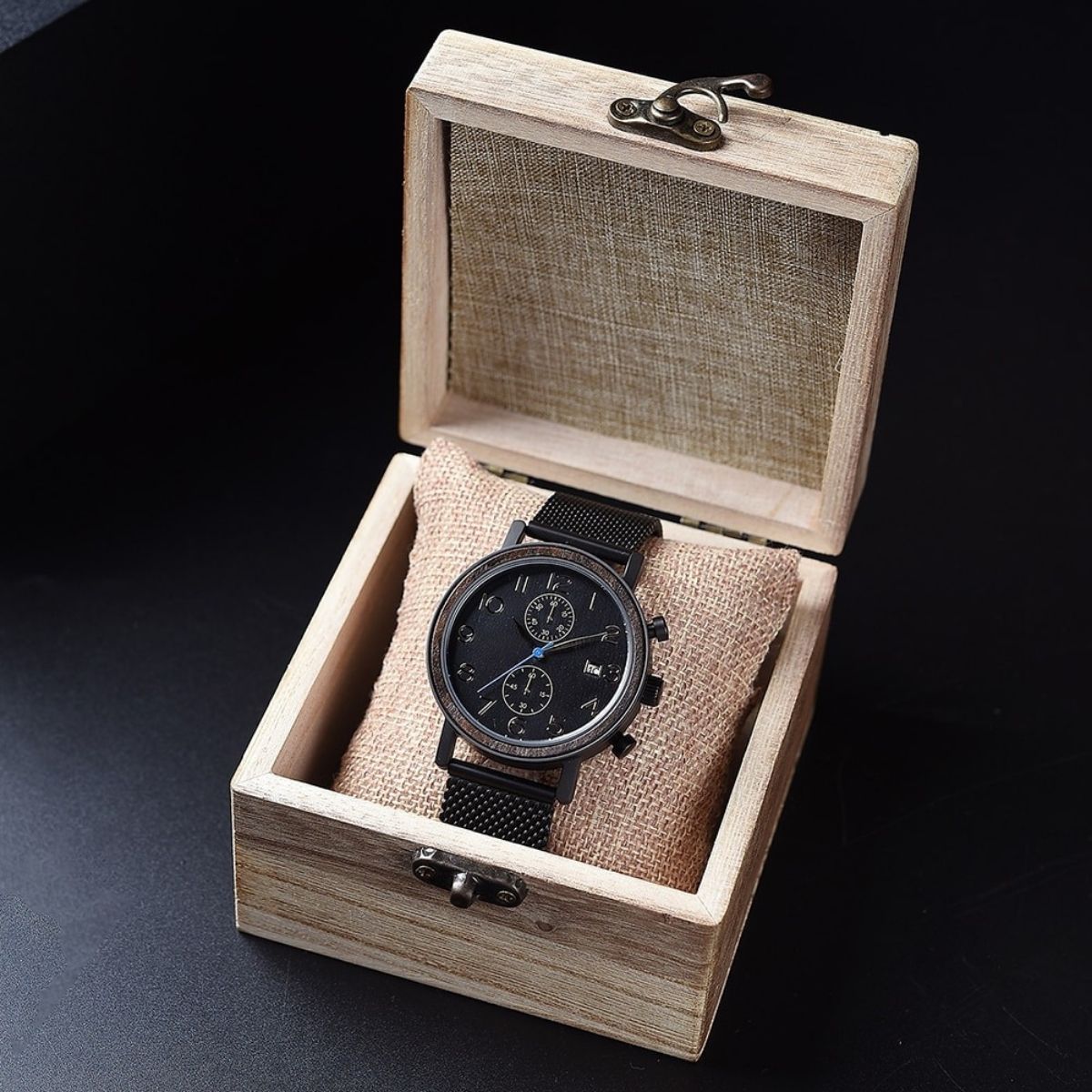 Montre en bois Fragon Métal (6)