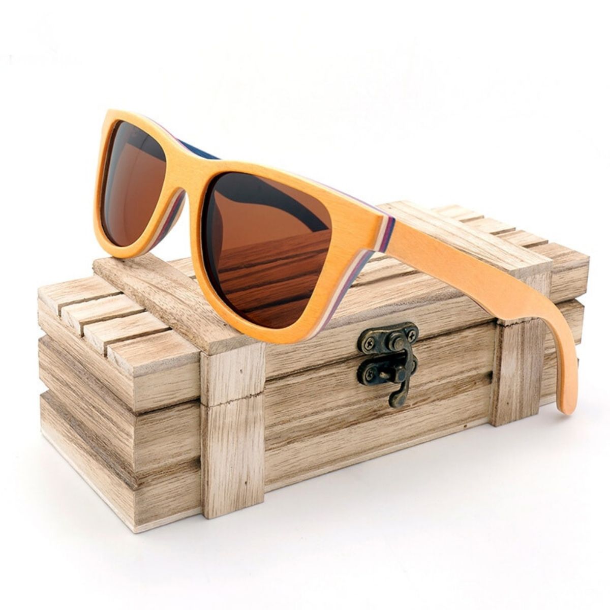 Lunettes de soleil en bois naturel Vaeroy (4)