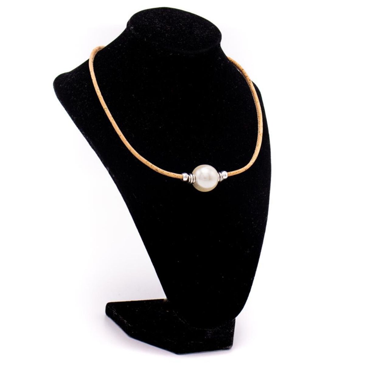 Collier en liège naturel perle (5)