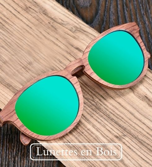 lunettes de soleil en bois