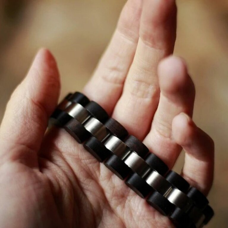 Bracelet Serpent Cobra En Bois D'ébène Noir - Diamètre 66 Mm - Bijou Ethnique Déclaration