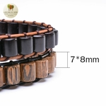 Bracelet cuir et bois débène (1)