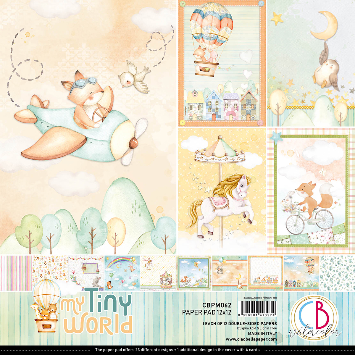 Papel Scrapbooking Les rues de Paris CIAO BELLA 30x30 cm