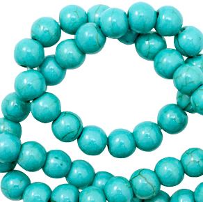200 perles en céramique rondes 4 mm vert pétrole
