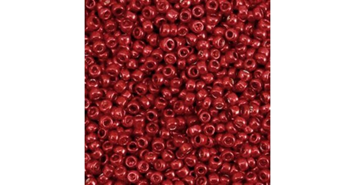 Lot D'environ 20g De Perles De Rocaille Rouge Mat N°14 - Occasion - Pour Création