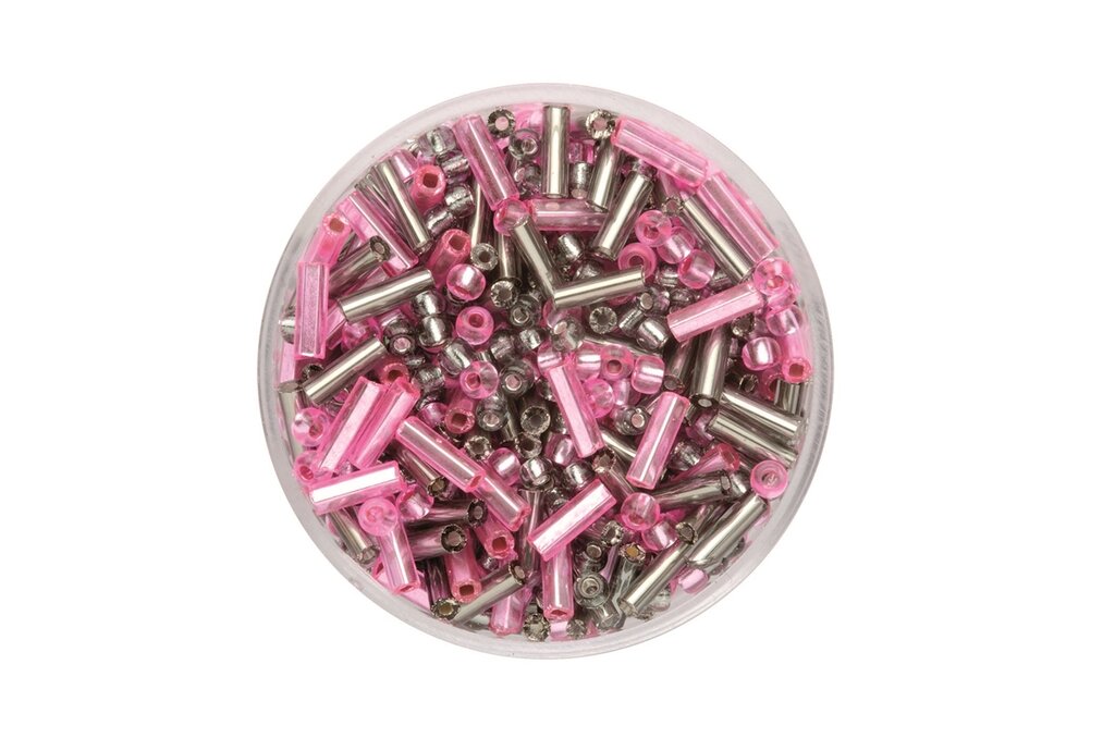 Perles De Rocaille 8/0 Couleur Vieux Rose Irisée - Lot Neuf Pour Création Bijoux