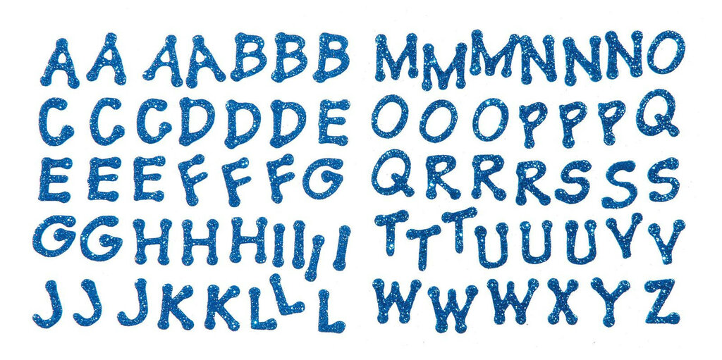 Autocollants Alphabet Noir Pailleté - 300 Pièces, Marque Artemio, Pour Scrapbooking
