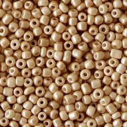 Lot De 1000 Perles De Rocaille Marron Doré à Reflets Multicolores - 2 Mm, Taille 12/0
