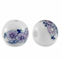 10 Perles En Céramique/porcelaine Bleu Turquoise - Diamètre 10mm - Pour Création De Bijoux - Neuf