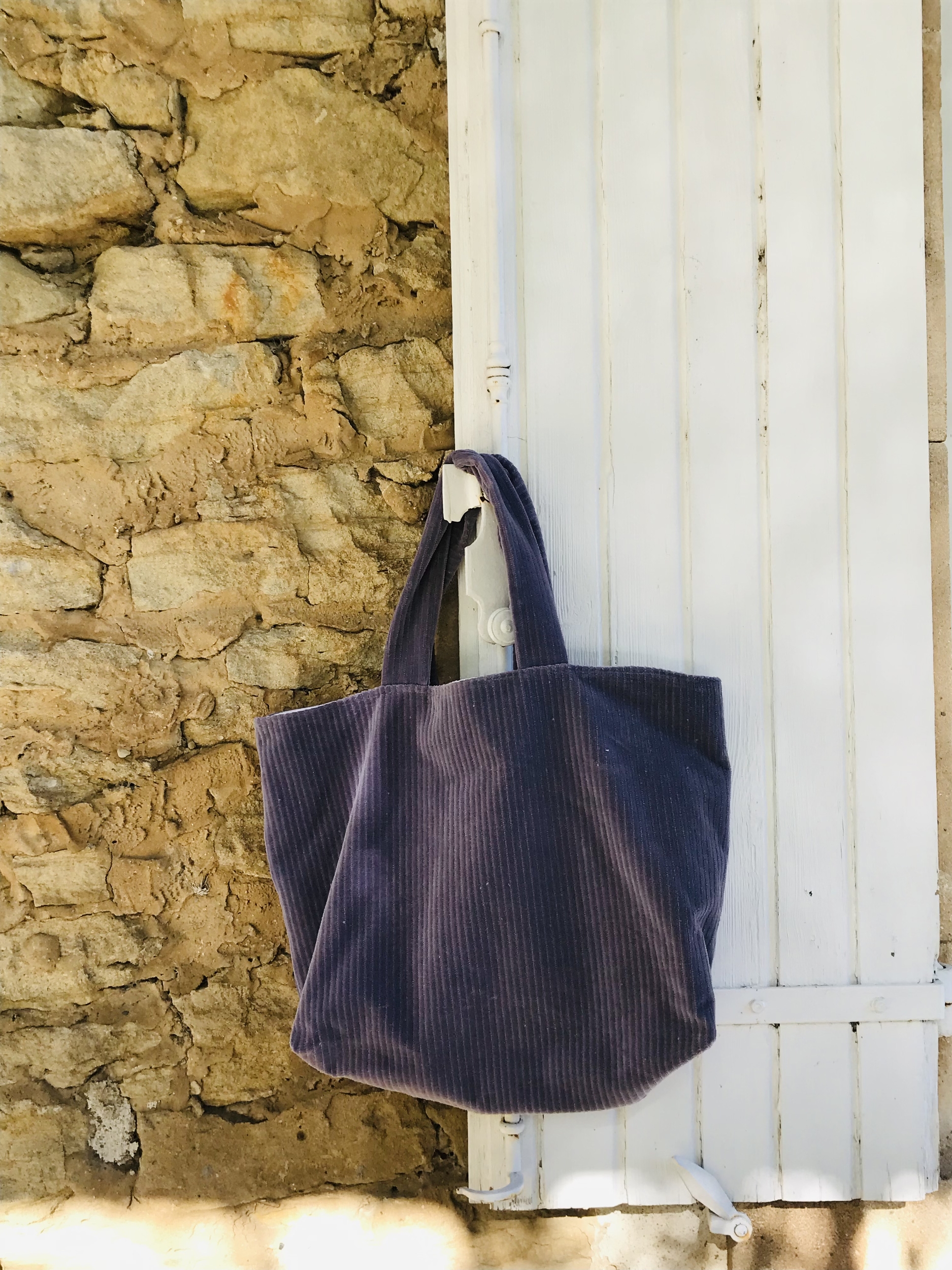 sac cabas velours côtelé vintage  IMG_E3214