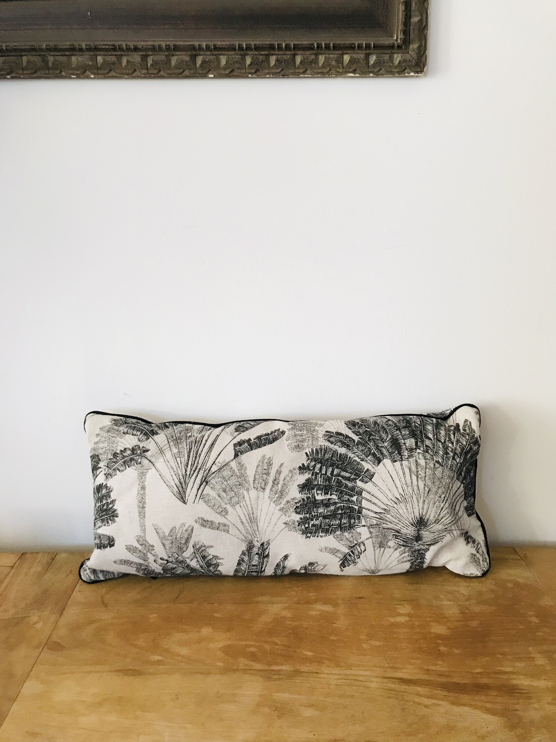 Coussin palmier noir et blanc le voyageur IMG_E4018