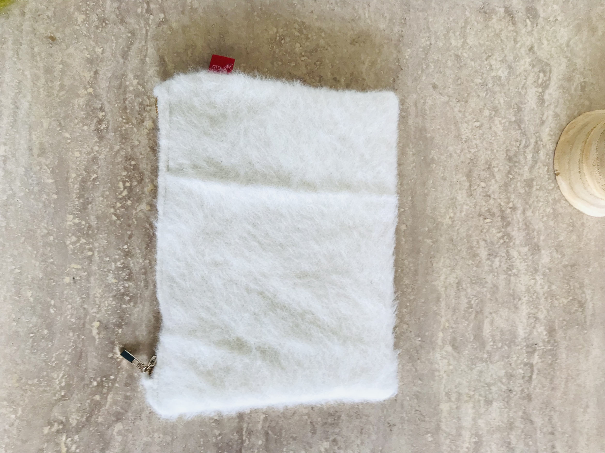 Pochette laine mohair blanche neige IMG_E8522 (1)