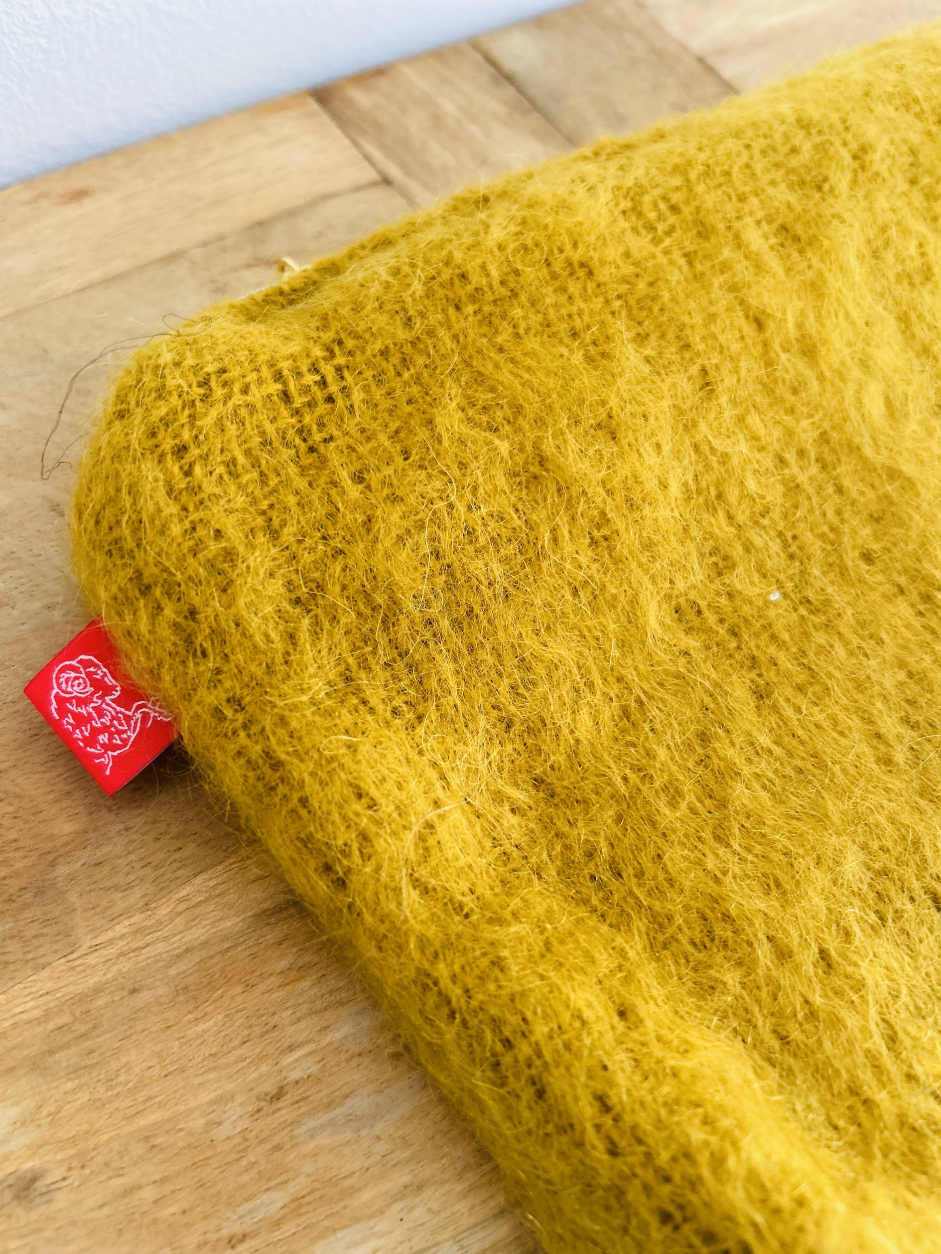 Grande pochette Mohair Ocre IMG_E5623