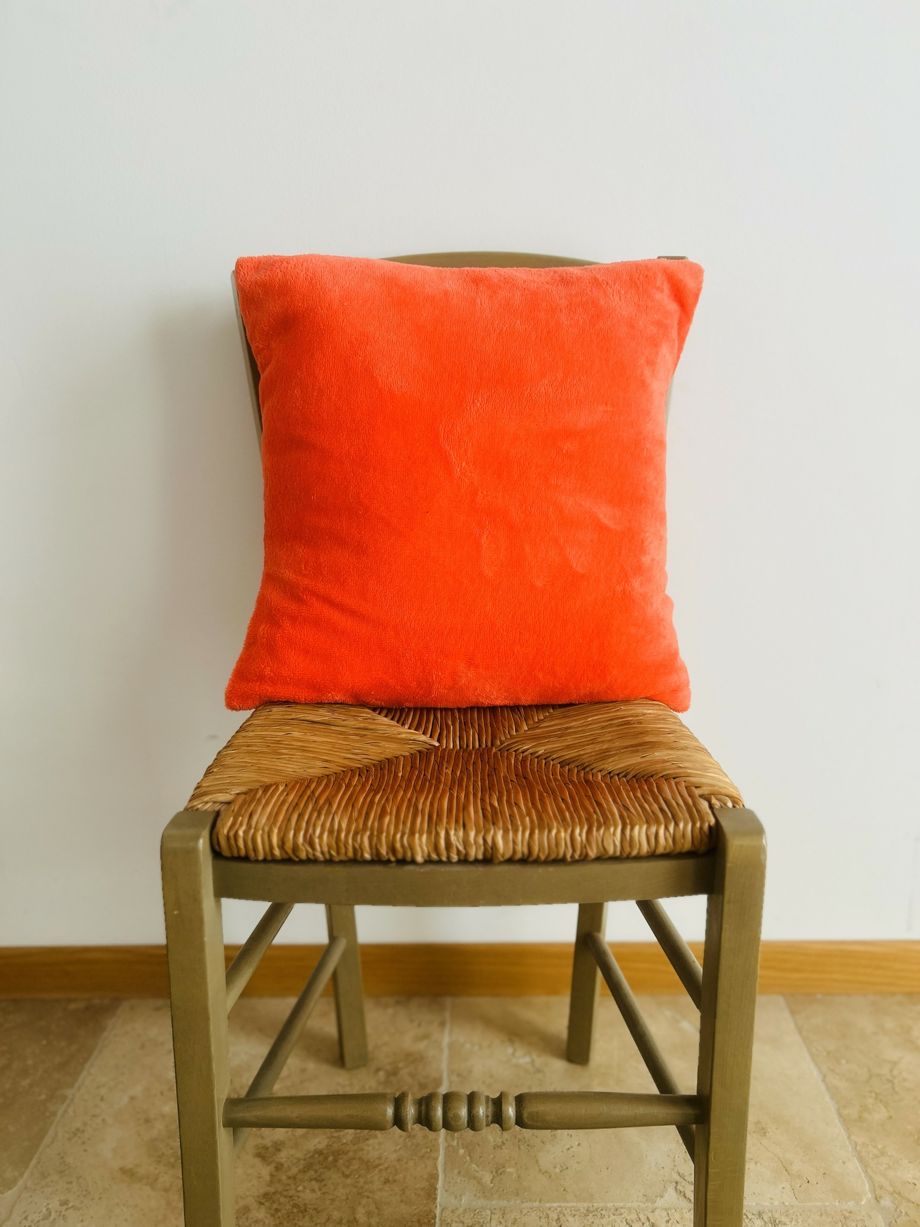 Coussin éponge Bambou Corail orange IMG_E1205