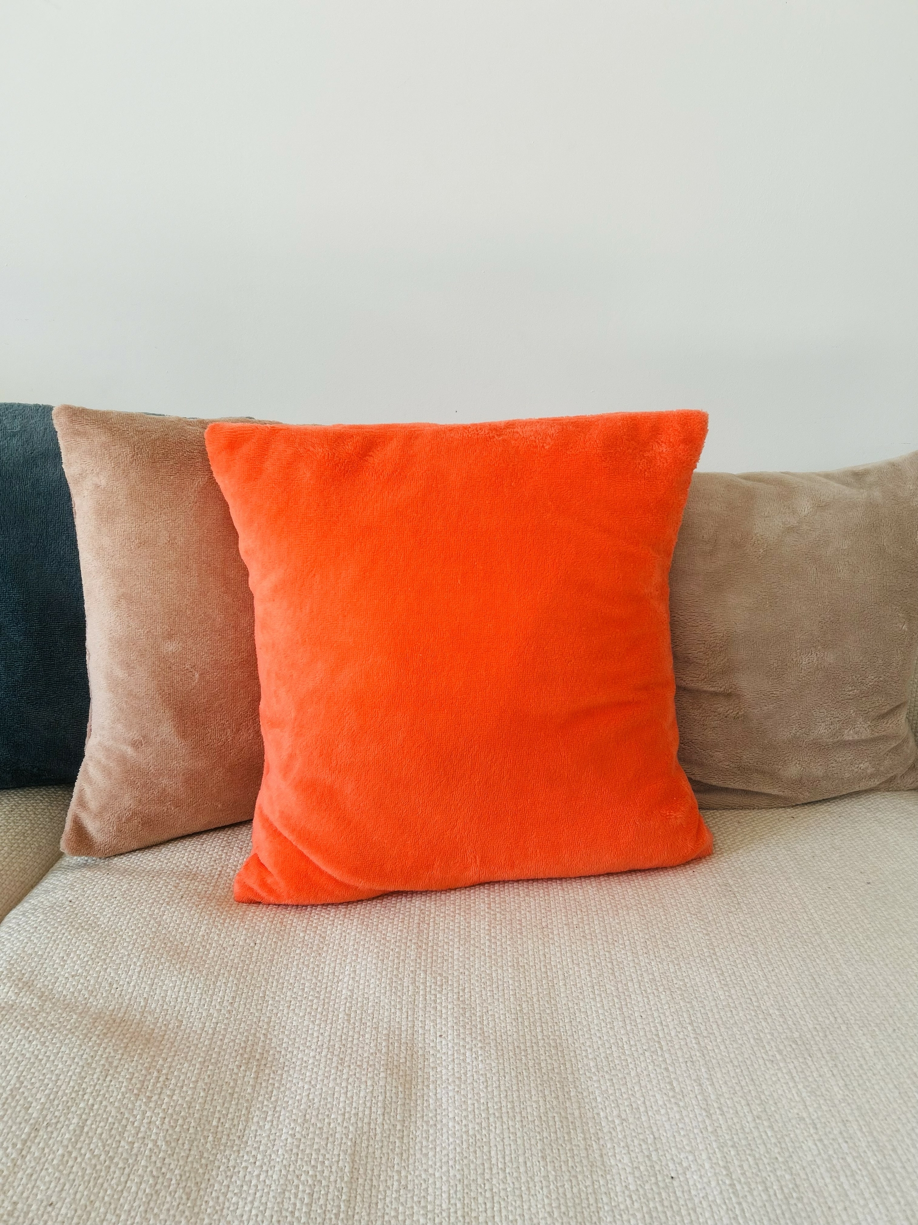Coussin éponge Bambou Corail orange IMG_E1150