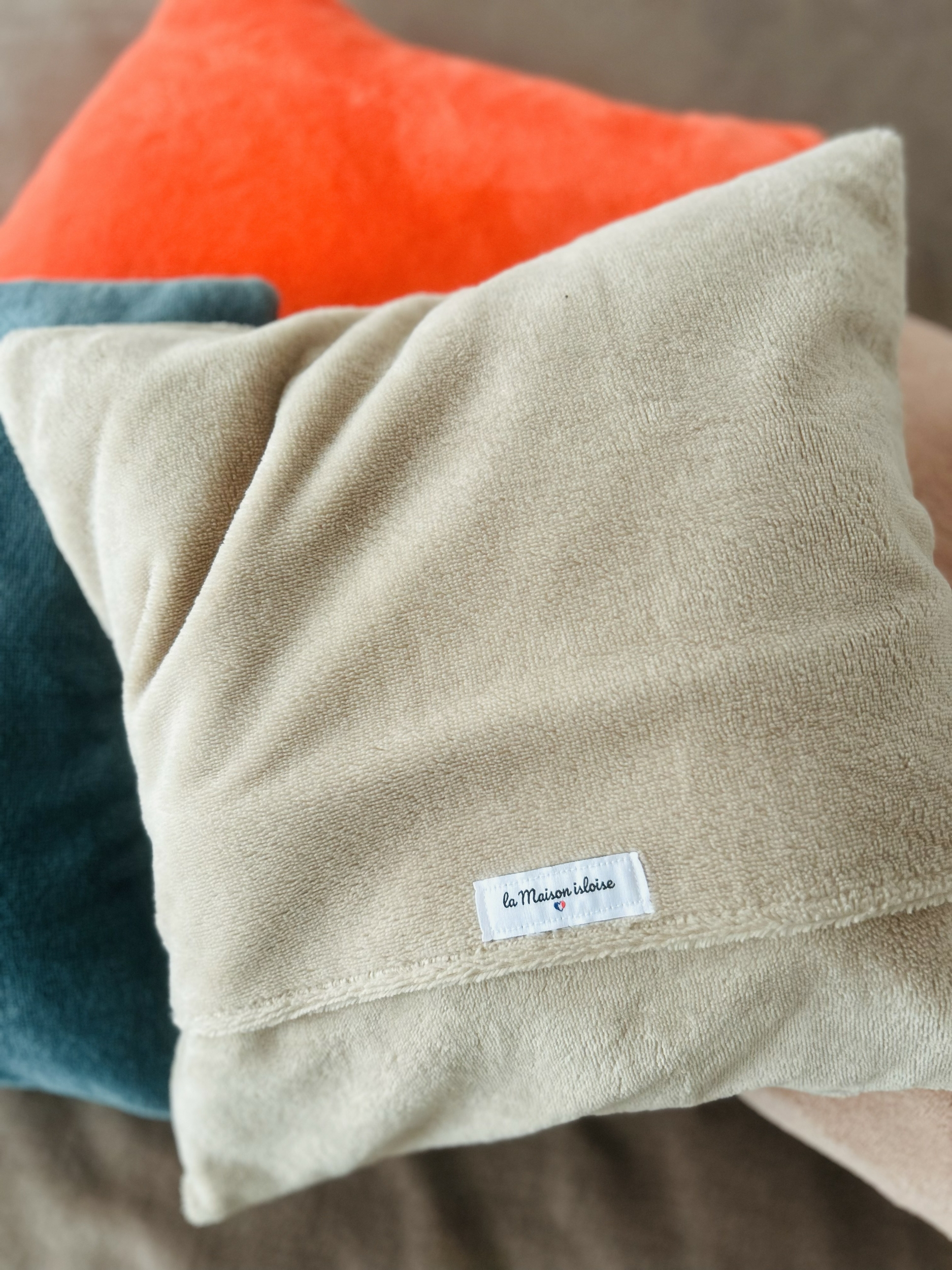 Coussin éponge Bambou beige taupe IMG_E1235