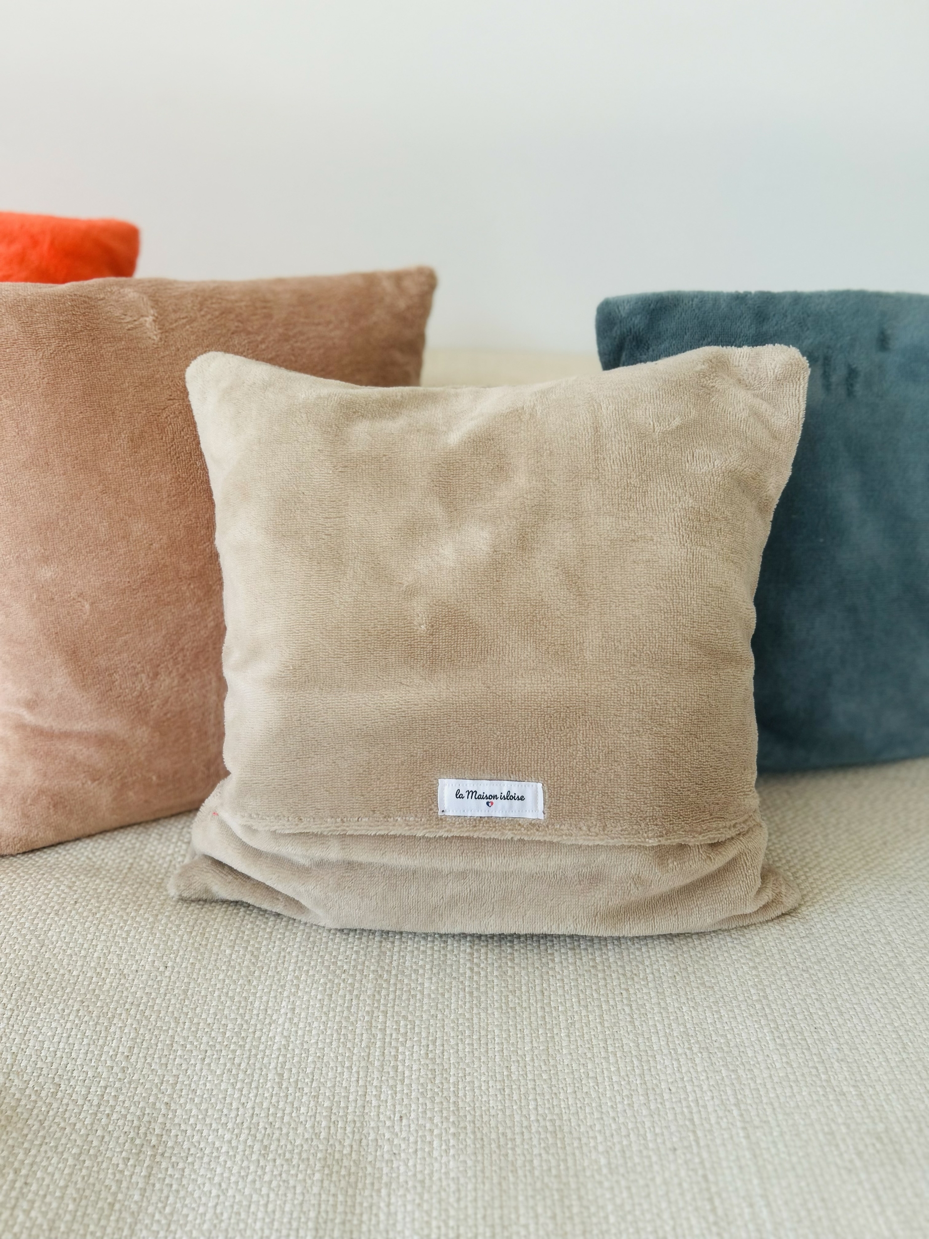 Coussin éponge Bambou beige taupe IMG_E1163