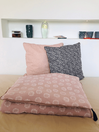 grand coussin rose