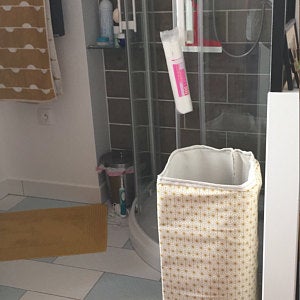 Panier à linge doré