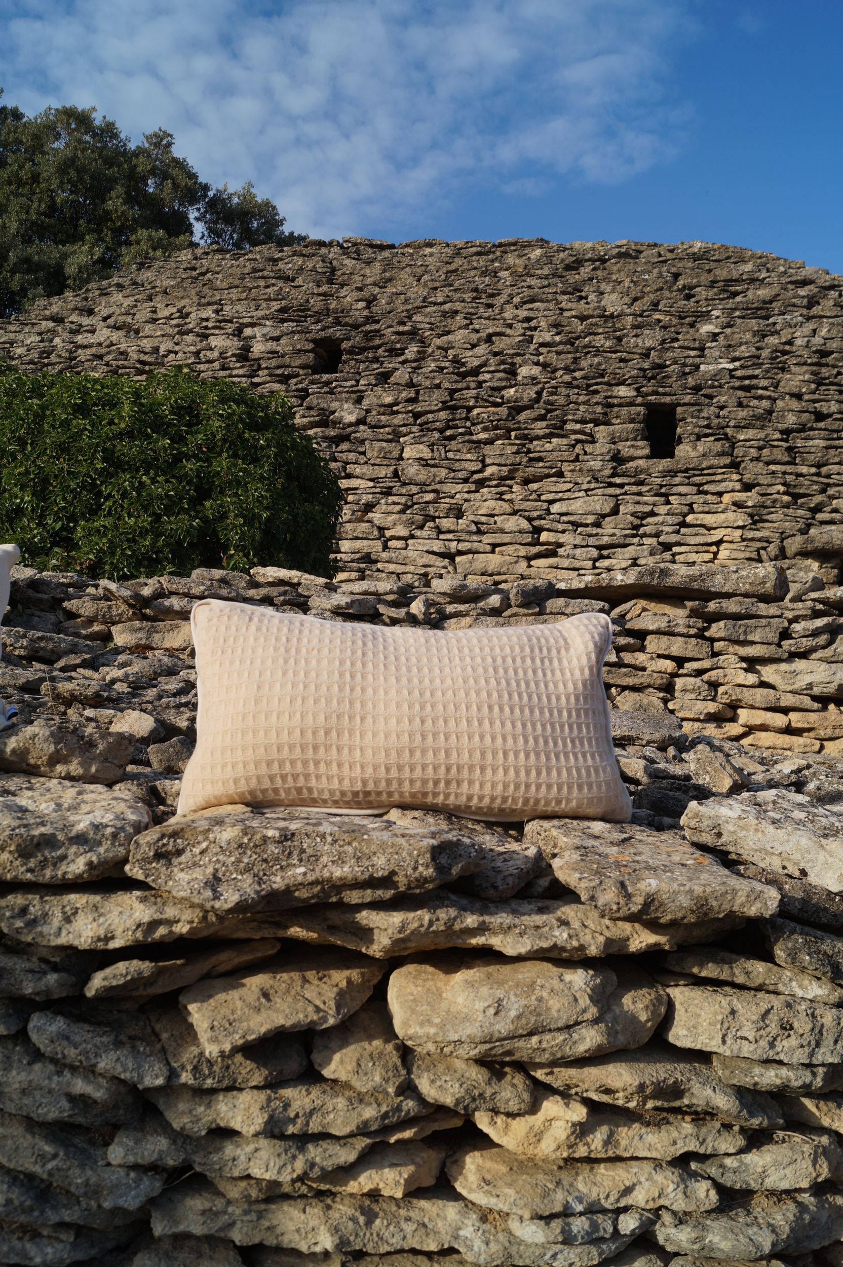 coussin laine nid d abeille dsc04404