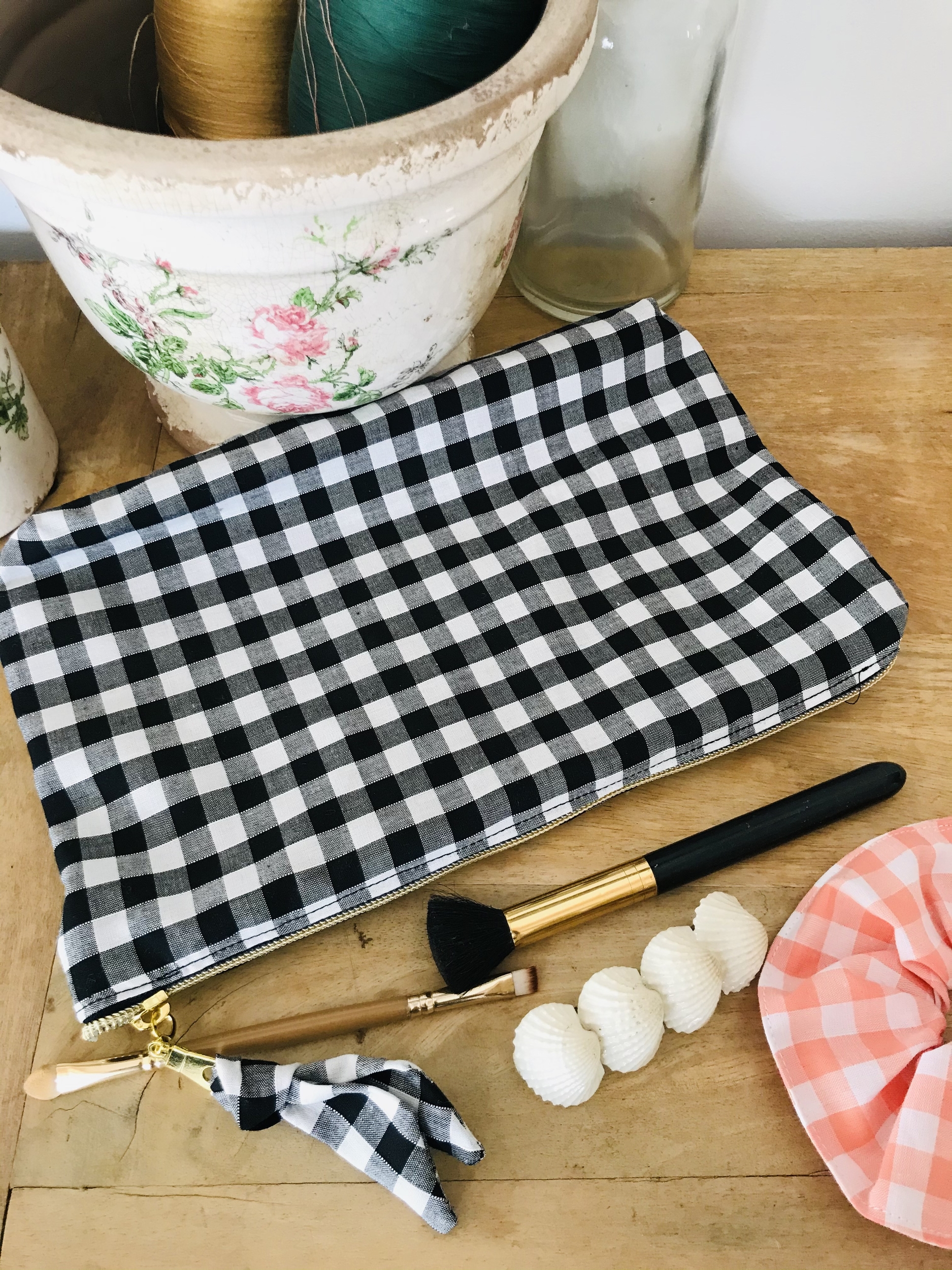 pochette plate vichy noir et blanc img e9671