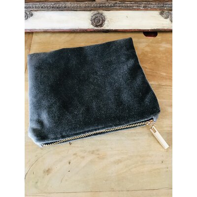 pochette vintage velours de soie grise IMG_E2430