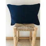 IMG_E7196 Coussin velours côtelé bleu