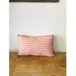 coussin carreaux orange fait main IMG_E4013