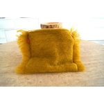 Pochette laine mohair jaune moutarde DSC04083