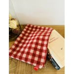 Pochette laine Mérinos Damier rouge IMG_E5741