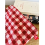 Pochette laine Mérinos Damier rouge IMG_E5742
