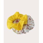 Chouchou Gaze de coton fleuri et jaune IMG_E8786