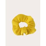 Chouchou Gaze de coton fleuri et jaune IMG_E8788